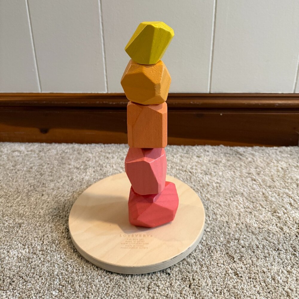 LOVEVERY Solid Wood Stacking Boulders